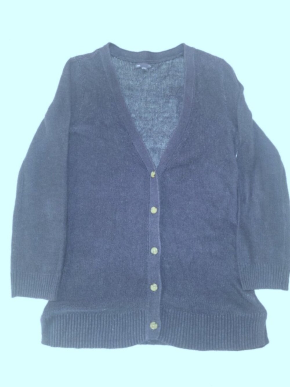 Gap Women's Button Front Cardigan Sweater Size Medium Cotton -Blue
